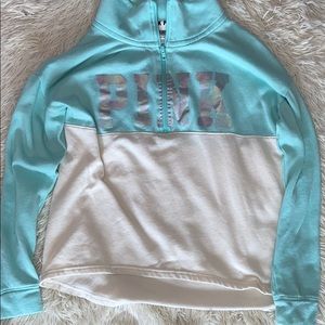 pink 1/2 zip up